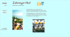 Desktop Screenshot of hotel-zaehringerhof.de